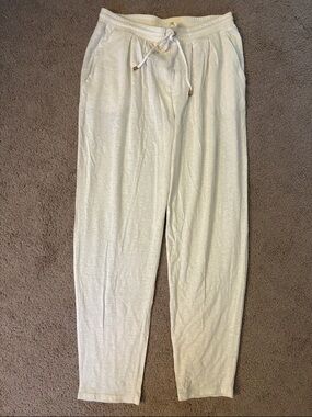 NWT MaxMara Cream Linen Drawstring Lounge Joggers